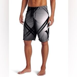 Hurley Men’s Boardshorts / Swim Shorts - Black and White